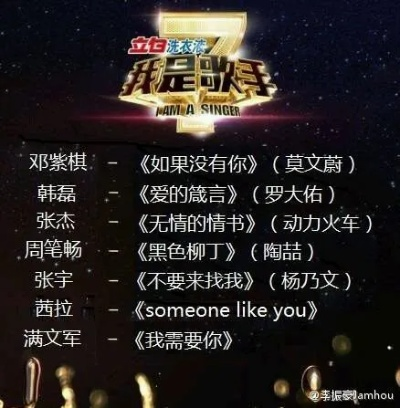 歌手第二期排名揭晓，实力对决，谁将脱颖而出？